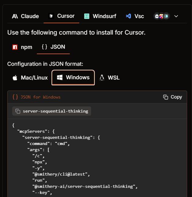 Manual JSON configuration issues