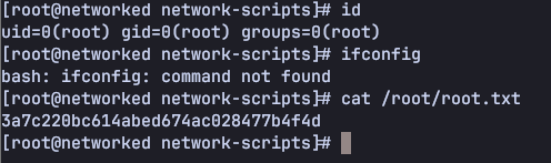 Root shell through the ifcfg source injection